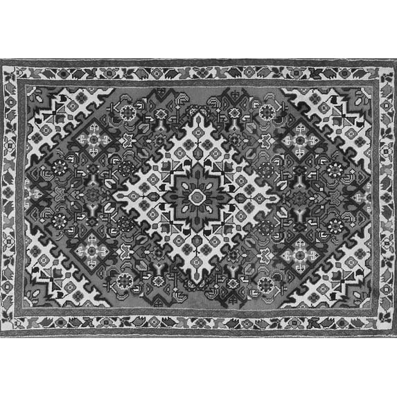 Ahgly Company Indoor Rectangle Persian Gray Traditional Area Rugs, 3' x 5'