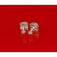 thumbnail image 3 of King of Bling's 0.15ct Diamond 925 Sterling Silver White Stud Women's/ Men's Square Earrings, 3 of 6