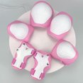 thumbnail image 2 of 6Pcs Curved Design PE Foam Child Protective Pads Set Drop-resistant Wrist Support Guard Elbow Knee Pads Set for Skateboarding, 2 of 8
