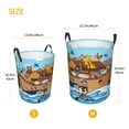 thumbnail image 3 of Balery Animals on Noah's Ark Floating Cesta de ropa redonda con asas, impermeable, independiente, para ropa, juguetes, dormitorio y familia-Medium, 3 of 6