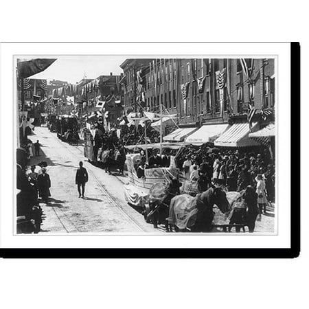 Historic Print, Lake Champlain Tercentenary celebration, July 4-9, 1909: Floats in parade at [__]ttsburgh, 18" x 24"