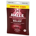 HALLS Relief Sugar Free Black Cherry Flavor Cough Drops, Economy Pack