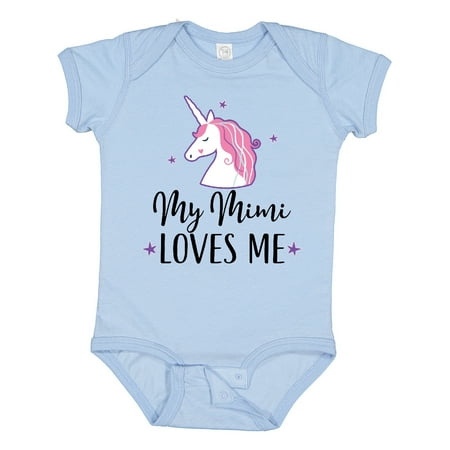

Inktastic My Mimi Loves Me Unicorn Gift Baby Girl Bodysuit