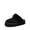BLACK, variant on Women's Waterproof Platform Slippers Genuine Suede Fuzzy Easy-Cozy Memory Foam Shoes for Indoor & Outdoor