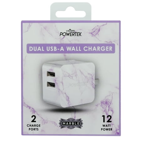 Liquipel Dual USB-A Wall Charger Marble - Purple