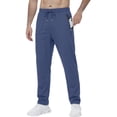 thumbnail image 2 of Men's Athletic Hiking Pants Lightweight Quick Dry Travel Fishing Joggers Running Workout Active Track Pants Dark Blue 2XL, 2 of 8