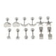 thumbnail image 1 of Aretes de acero inoxidable Sunnimix 6 pares con rosca de bola Plata, 1 of 8