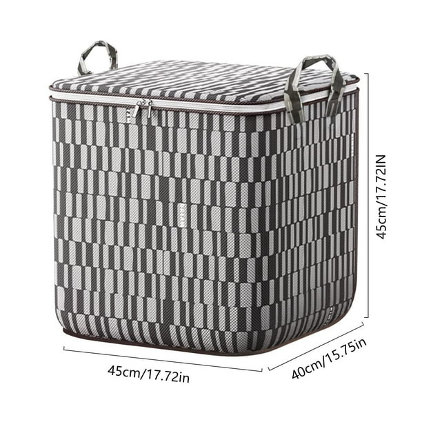 Bolsa organizadora de ropa,contenedor de almacenamiento portátil para edredones,mantas y ropa de cama.Caja plegable con doble cremallera.Ideal para mudanzas,dormitorios,viajes y organización