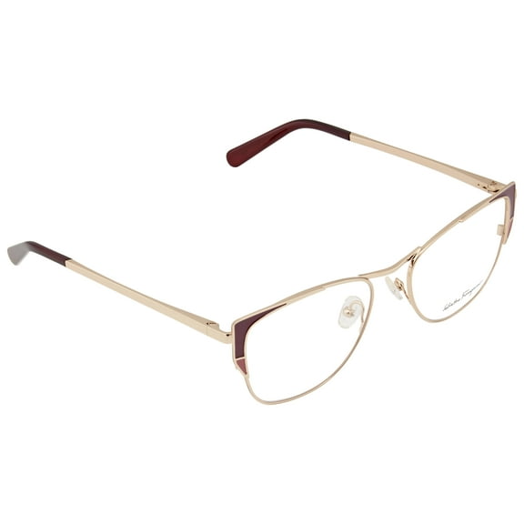 Salvatore Ferragamo Ladies Red Oval Eyeglass Frames SF2163 780 53