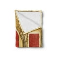 thumbnail image 2 of Shutters Soft Flannel Fleece Throw Blanket, Doorway with Blinded Door and Window to the Rural Tuscan House Italy Art, Cozy Plush for Indoor and Outdoor Use, 50" x 60", Yellow Beige Red, by Ambesonne, 2 of 5
