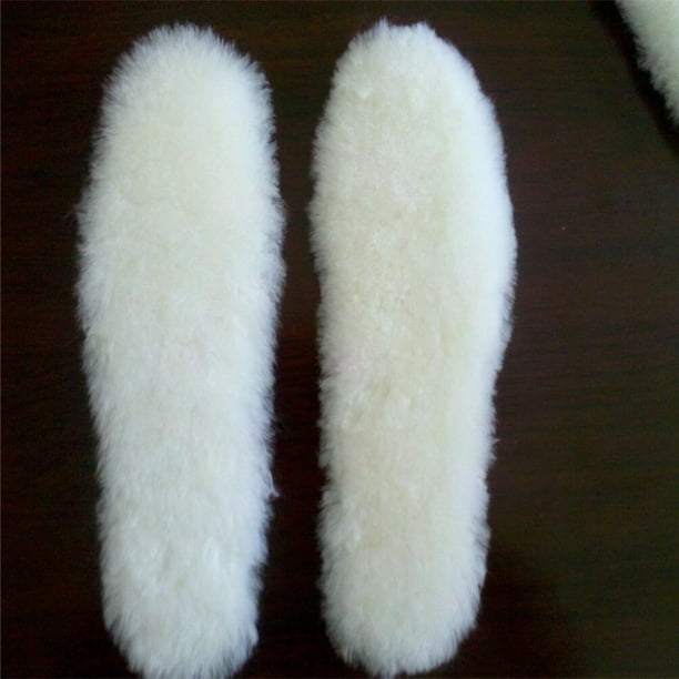 Plantillas de piel de oveja para mujer, plantillas gruesas y cálidas de lana, repuesto de forro polar esponjoso para zapatos, botas, zapatillas, 3 pares en talla 40