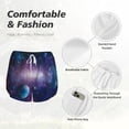 thumbnail image 4 of Balery Planets Stars And Galaxies1 Pantalones cortos deportivos para mujer con forro y dos bolsillos, elásticos, para entrenamiento, gimnasio, yoga-Large, 4 of 7