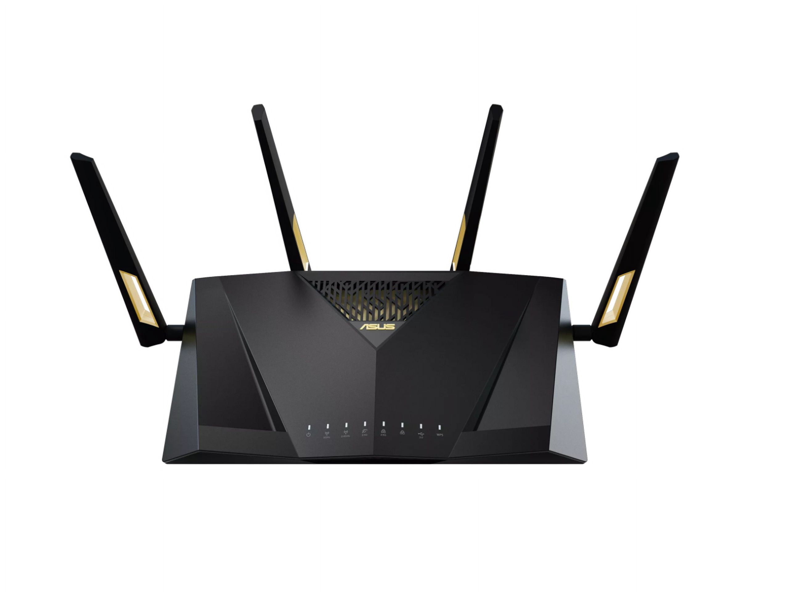 ASUS RT-AX88U PRO AX6000 Dual Band WiFi 6 Router, Dual 2.5G Port, WPA3, Parental Control,  Adaptive QoS, Port Forwarding, WAN aggregation, lifetime internet security and AiMesh support