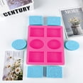 thumbnail image 2 of Silicone Mold Soap Rectangular Silicone Mold with 6 Cavities, Soap Mold Rectangular Molds for Making Handmade Soap, Soap Candles, Resin, Jelly and DIY Baking Tools - Pink, 2 of 6