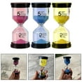 thumbnail image 5 of 5 Minutes Colorful Hourglass Sandglass Children KidGift Toy Sand Timer Hour Glass Home Decoration Sand ClockKid Timer Learning, 5 of 8