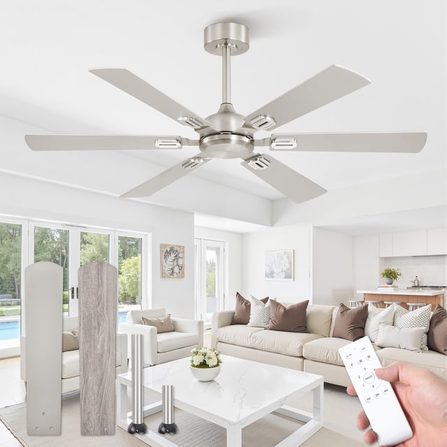 Ventilador de Techo Fanbulous 132 cm con 6 Aspas y Acabado Dual con Control Remoto