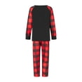 thumbnail image 5 of Christmas Pajamas for Family Long Sleeve Santa Tree Print Tops + Plaid Pants Set Winter Sleepwear, 5 of 10