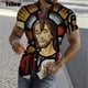 thumbnail image 3 of Camisetas con estampado digital "Jesús ama a todos", gráficas cristianas para hombre, blusas casuales de manga corta de talla grande, camisas ajustadas para hombre, 3 of 5