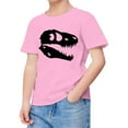 thumbnail image 3 of Baby Girl Summer Clothes Kids Toddler Girls Summer Cartoon Dinosaur Print Breathable Soft Short Sleeved Casual T Shirt Toddler T Shirts Pink 3 Years-4 Years, 3 of 3