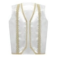 thumbnail image 5 of YEAHDOR Kids Boys Halloween Arabian Prince Cosplay Costume Outfit Carnival Theme Party Dress Up Vest with Pants Belt Set White-A 12, 5 of 7