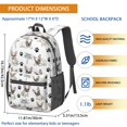 thumbnail image 3 of French Bulldog and Dog Paw Print 17" School Backpacks for Teens,Waterproof Oxford Fabric,S-Shape Padded Straps for School,Travel,Hiking,Camping, 3 of 6