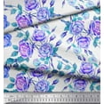 thumbnail image 3 of Soimoi Poly Georgette Fabric Leaves & Rose Flower Print Sewing Fabric Yard 42 Inch Wide, 3 of 3