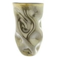 thumbnail image 2 of GlassOfVenice Murano Glass Wavy Vase - Black Gold, 2 of 5
