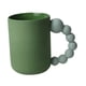 thumbnail image 3 of Taza de cerámica para bebidas, taza de café de porcelana sencilla, portátil para el hogar con asa Verde, 3 of 9