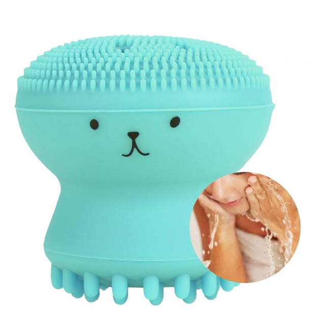 Cepillo de limpieza facial EOTVIA Medusa Pulpo Verde paquete de 1