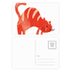 thumbnail image 1 of Rojo sonriente gato gordo animal acuarela Set cumpleaños gracias tarjeta postal correo lado 20pcs, 1 of 3