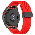 thumbnail image 3 of KOMI Quick Release Watch Band for Garmin, 22mm Silicone Watch Strap Soft Rubber Adjustable Replacement Wristband for Garmin Fenix 7/Fenix 6 Pro/Fenix 5, Red 22MM, 3 of 12