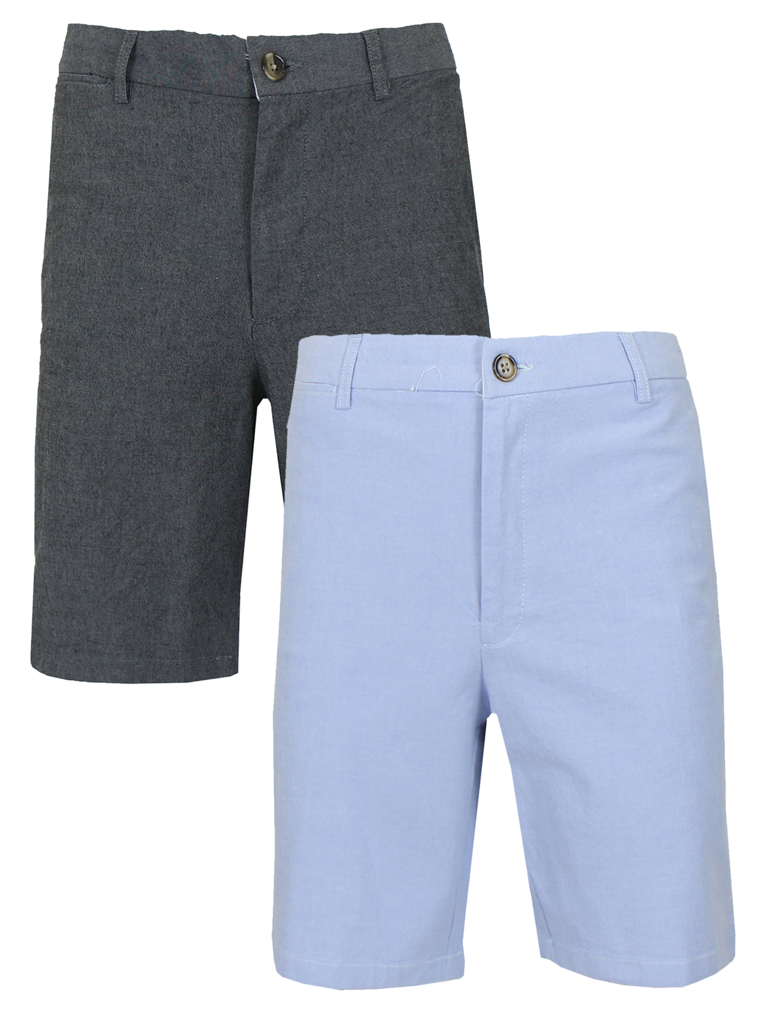 Men's 2Pack FlatFront Cotton Stretch Oxford Chino Shorts (Sizes, 30