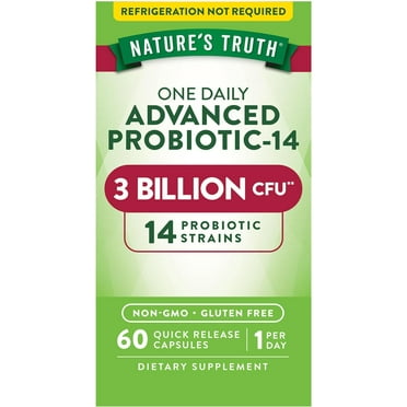 Probiotics For Men and Women | 3 Billion CFU | 60 Capsules | 14 Strains | Non-GMO & Gluten Free | By Nature's Truth
