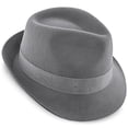 thumbnail image 2 of Walrus  Triumph Grey Wool Felt Trilby Hat 100% Australian Wool Felt, 2" Brim, C-Crown Grosgrain Ribbon Band, Cotton Sweatband - H7004, 2 of 6