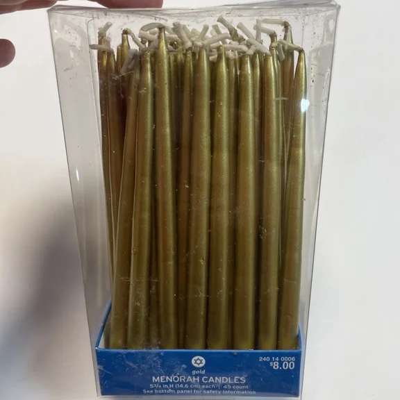 STARLIGHT- 45Ct Gold Hanukkah Menorah Flame Candles