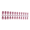 thumbnail image 2 of Juego de 24 piezas de uñas postizas Qarigey DIY estilo Simple frijol rojo morado, 2 of 5