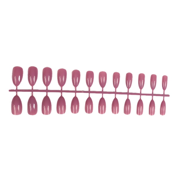 Vogacara 24 piezas de uñas postizas para mujer, bricolaje, herramientas de decoración de manicura falsa, accesorio de decoración de moda, puntas de Juegos de manicura frijol rojo morado Vogacara CE011429-28