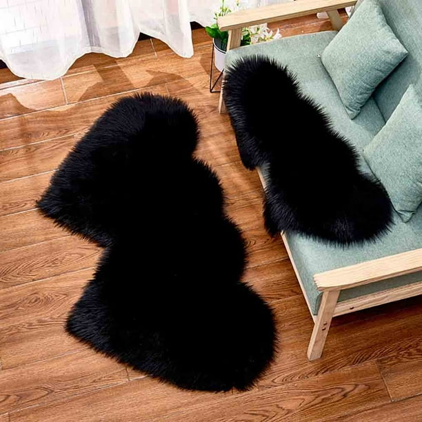 Xihbxyly Alfombra de Piel de Oveja Sintética, Superficie Suave y Antideslizante, Poliéster Duradero, Decoración Lujosa para El Hogar, Multiusos, Alfombra, Tapete, Cojín para Asiento, Esterilla de Yog