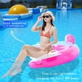 thumbnail image 2 of Adults Inflatable Water Pool Floats with Headrest  Summer Portable Soft Swimming Chair Pool Hammock Floaties Pool, 2 of 8