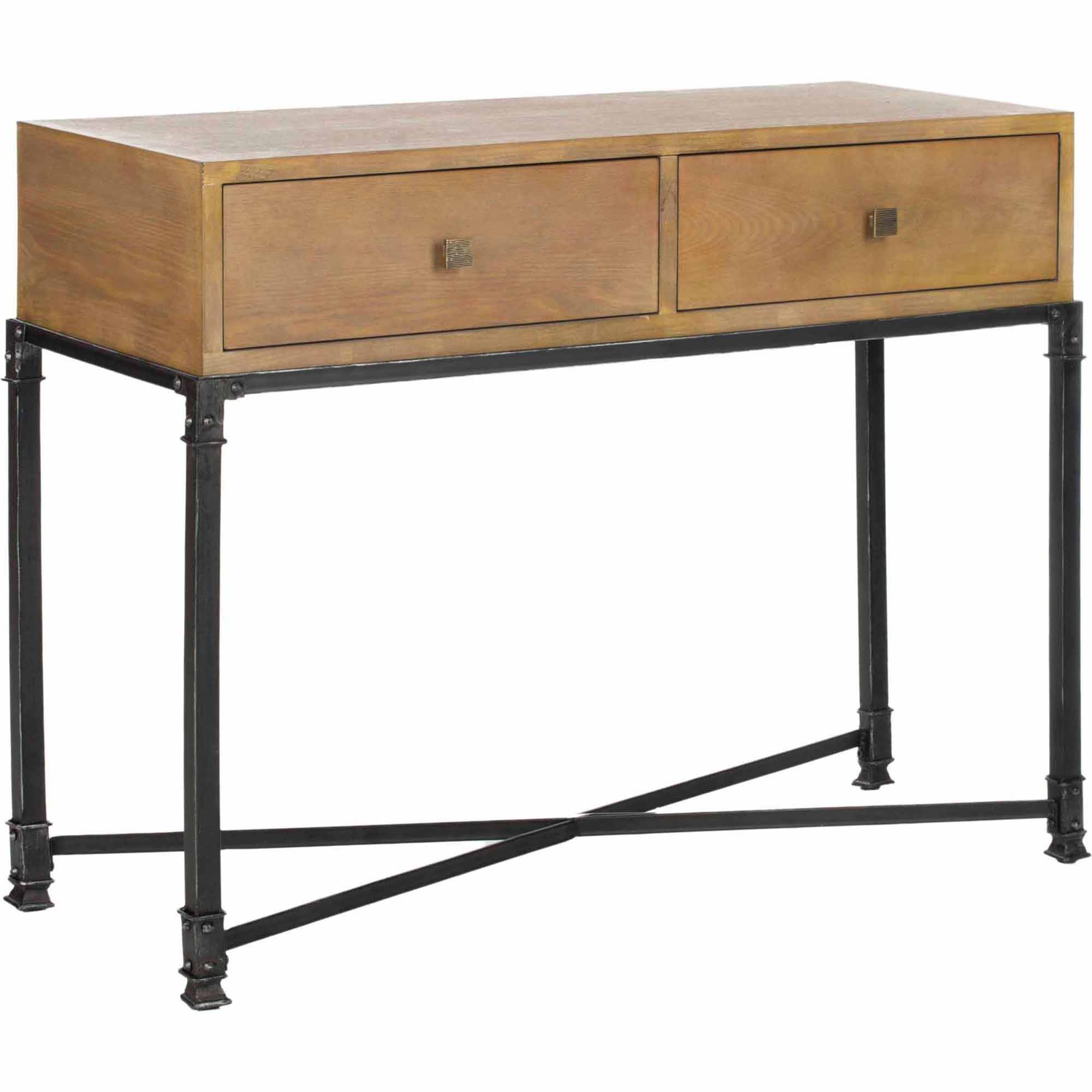 SAFAVIEH Julian Traditional 2 Drawer Console, Natural
