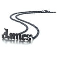 thumbnail image 3 of Custom Letter Pendant Name Necklace Personalised Jewelry Gift for Men,Black, 3 of 3