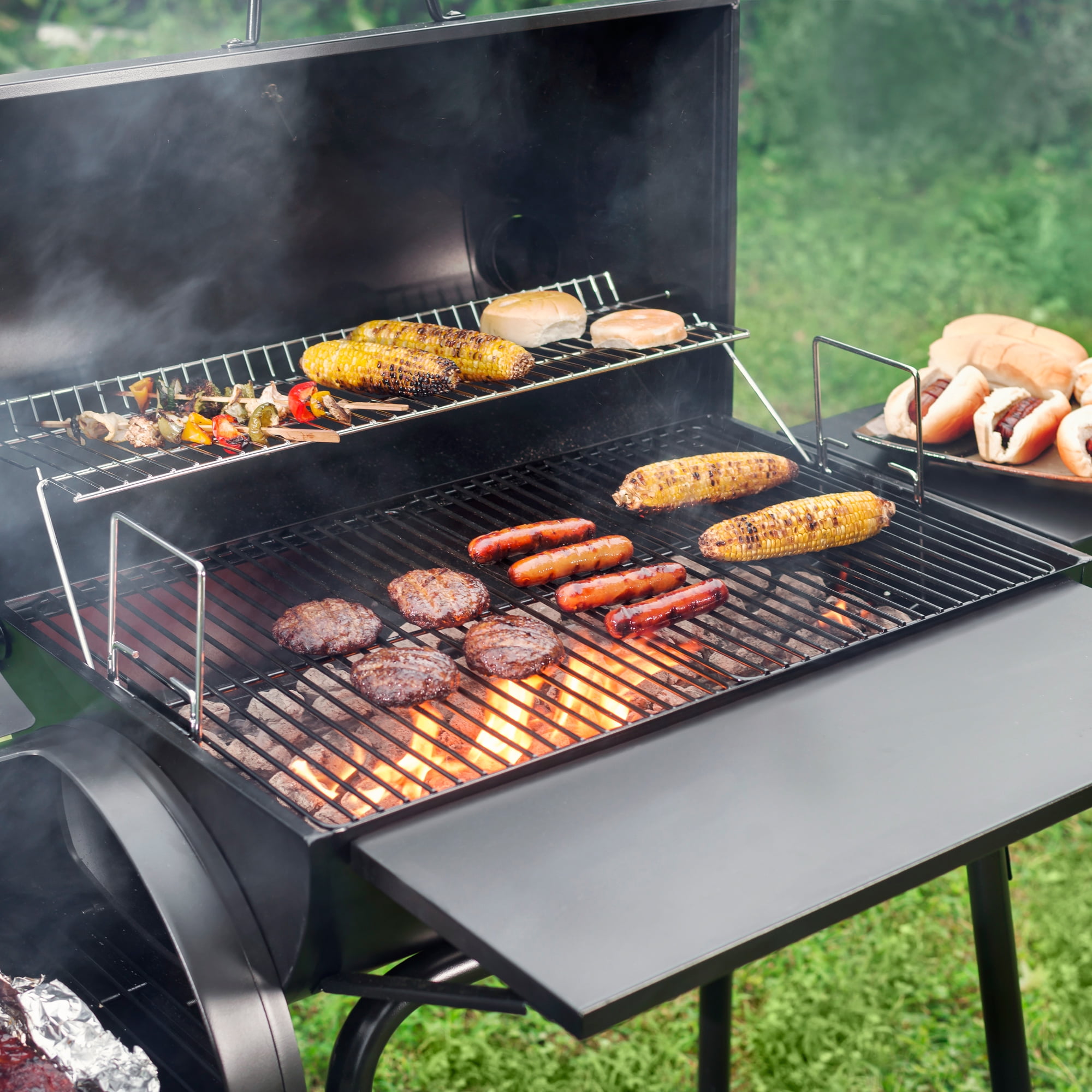 Royal Gourmet 30 CC1830S Steel Charcoal Grill with Offset Smoker