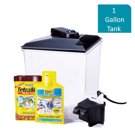 Aqua Culture 1-Gallon Fish Tank Starter Kit with (Best Betta Aquarium Kit)