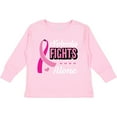 thumbnail image 3 of Inktastic Breast Cancer Awareness Nobody Fights Alone Pink Ribbon Boys or Girls Long Sleeve Toddler T-Shirt, 3 of 5