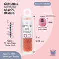 thumbnail image 3 of Miyuki Delica Seed Beads – Size 11/0 (1.6 mm), DB1302, Dyed Transp. Lt. Peach 7.2g, Approx. 1440 Beads, 3 of 7