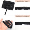 thumbnail image 3 of Elastic Sequin Trim, 0.8 Inch 2 Row Flat Glitter Paillette Sequin Ribbon, Metallic Sequin Strip DIY Decorations, 25 Yards, Black, 3 of 5