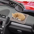 thumbnail image 2 of Accesorio para el salpicadero del coche: Lindo perrito de peluche realista durmiendo sobre una alfombra. Adorno decorativo para el interior del coche., 2 of 8