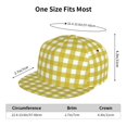 thumbnail image 6 of Sigee Yellow Checkboard Print Men Women Fashion Baseball Cap,Unisex-Adults,Classic Adjustable Plain Hat, 6 of 9