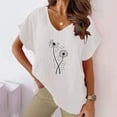 thumbnail image 2 of Birdeem Blouses pour Femmes T-Shirt Décontracté Imprimé Col en V Manches Courtes, 2 of 12