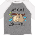thumbnail image 4 of Inktastic My Oma Loves Me with Sloth and Hearts Boys or Girls Long Sleeve Baby Bodysuit, 4 of 5